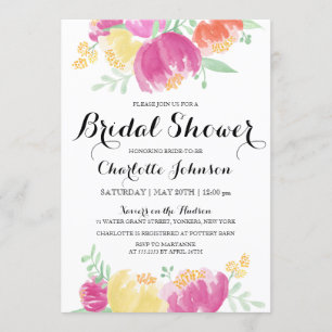 Invitation de Fête de la mariée du jardin   de