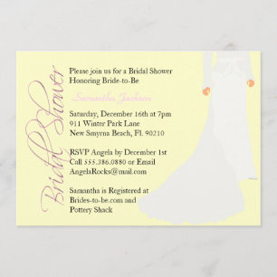 Invitation de Fête de l'mariée de mariée CUTE