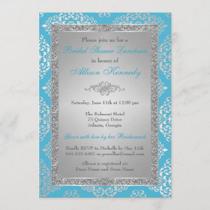 Invitation de Fête de l'mariée en damas de Parties