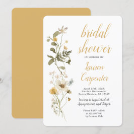 Invitation de Fête de Mariage à la Fleur Sauvage