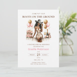 Invitation de Fête de Mariage de Cowgirl