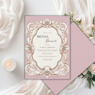 Invitation de Fête de Mariage Élégante Cadre Vinta