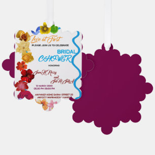Invitation de Fête de Mariage Florale, Fête de Mar