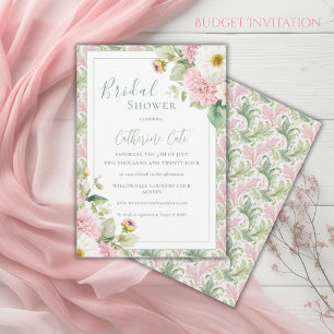 Invitation de Fête de Mariage Florale Rose Vintage