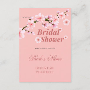 Invitation de Fête de Mariage Rose Fleur de Cerisi