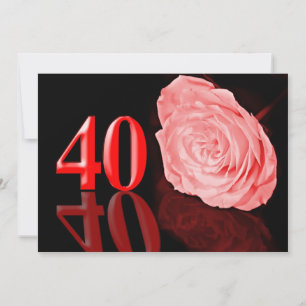 Invitation de fête de mariage rubis