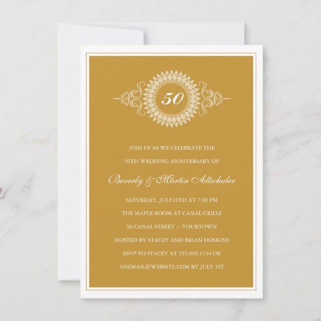 Invitation de fête de médaillon pour anniversaire  (Devant)