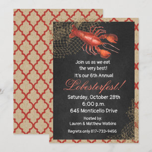 Invitation de fête de mijotée de fruits de mer au