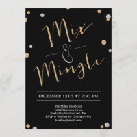 Invitation de Fête de Mix & Mingle