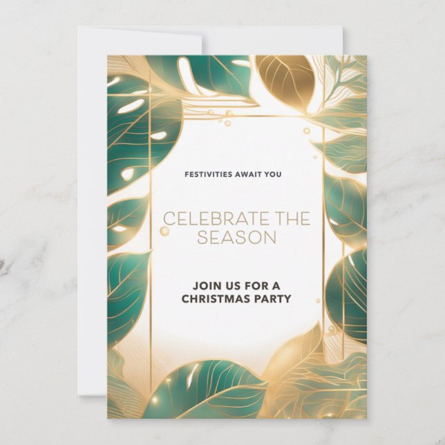 Invitation de fête de Noël (Devant)