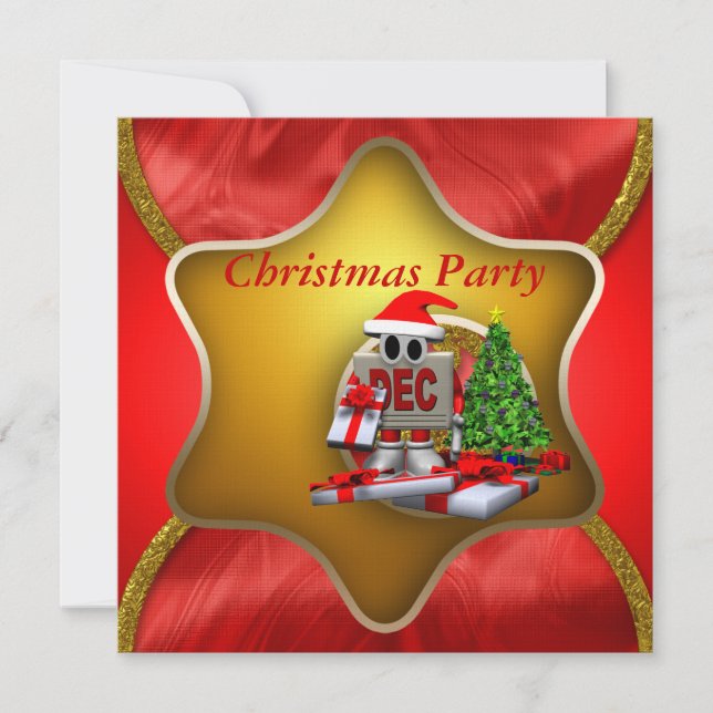 Invitation de fête de Noël (Devant)
