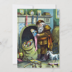 Invitation de fête de Noël avec jouet vintage du P