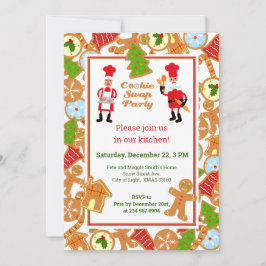 Invitation de fête de Noël Cookie Swap