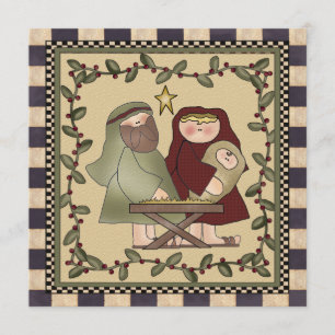 Invitation de fête de Noël de nativité