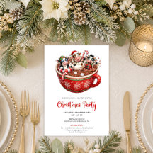 Invitation de fête de Noël de vaches fantaisistes