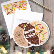 Invitation de fête de Noël Échange de biscuits
