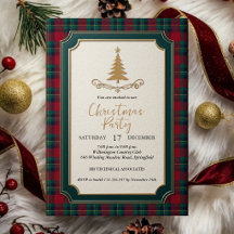 Invitation de fête de Noël | Élégant Noël en or