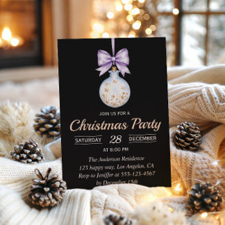 Invitation de fête de Noël élégante