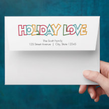 Invitation de fête de Noël 'Holiday Love Merry & B