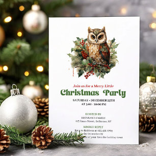 Invitation de fête de Noël ludique et rétro avec h