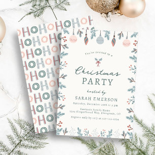 Invitation de fête de Noël mignonne
