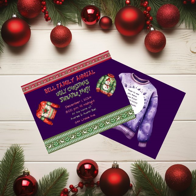 Invitation de fête de Noël moche (Créateur téléchargé)