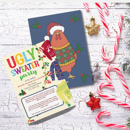 Invitation de fête de Noël moche