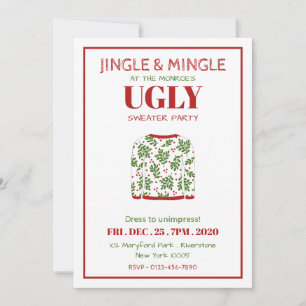 Invitation de fête de Noël moche