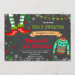 Invitation de fête de Noël moche