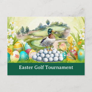 Invitation de fête de Pâques de golf au golfeur