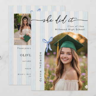 Invitation de fête de remise de diplômes multi-pho