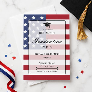 Invitation de fête de remise des diplômes avec dra