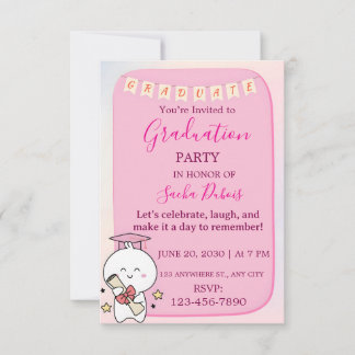 Invitation de fête de remise des diplômes avec un