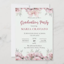 Invitation de fête de remise des diplômes avec une