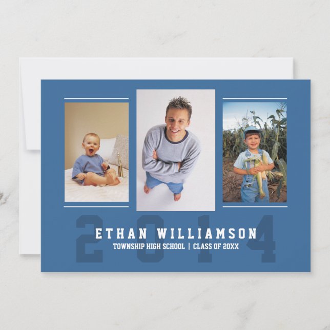 Invitation de fête de remise des diplômes de photo (Devant)