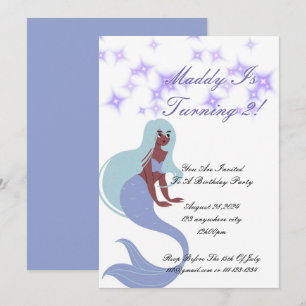 Invitation de fête de sirène pour filles