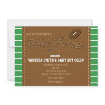 Invitation de fête de typographie BÉBÉ FOOTBALL