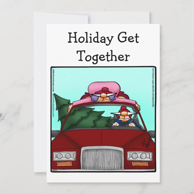 Invitation de fête de vacances amusante (Devant)