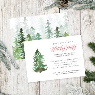 Invitation de fête de vacances de forêt
