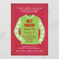 Invitation de fête de vacances de Sweater