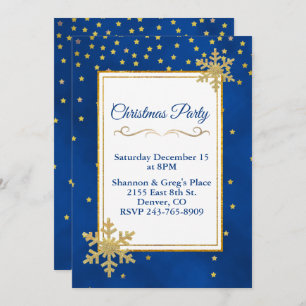 Invitation de fête de vacances d'étoiles et de