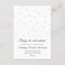 Invitation de fête de vacances d'hiver de flocons