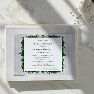 Invitation de Fête des mariées de feuillage rayé V
