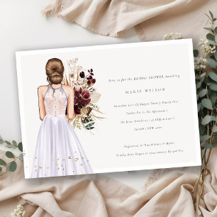 Invitation de Fête des mariées de Mariage Lilac mi