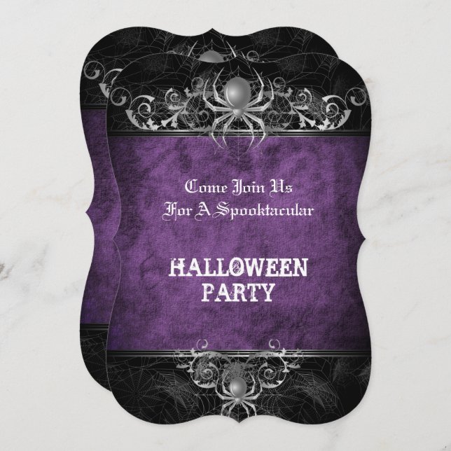 Invitation de fête d'Halloween (Devant / Derrière)