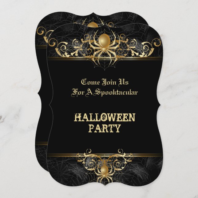 Invitation de fête d'Halloween (Devant / Derrière)