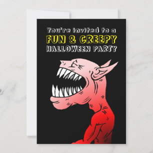Invitation de fête d'Halloween amusante et Déplais