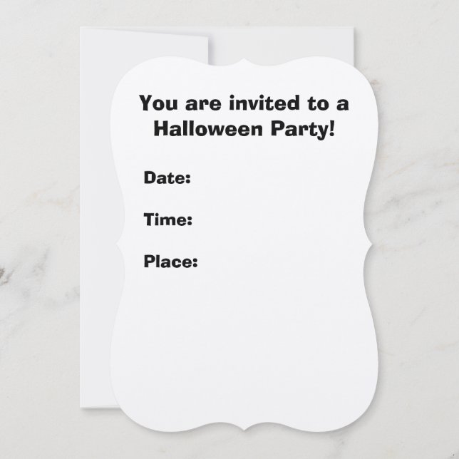 Invitation de fête d'Halloween Dinosaure Thème (Dos)