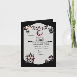 Invitation de fête d'Halloween effrayante | Élégan