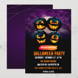 Invitation de fête d'Halloween entièrement personn